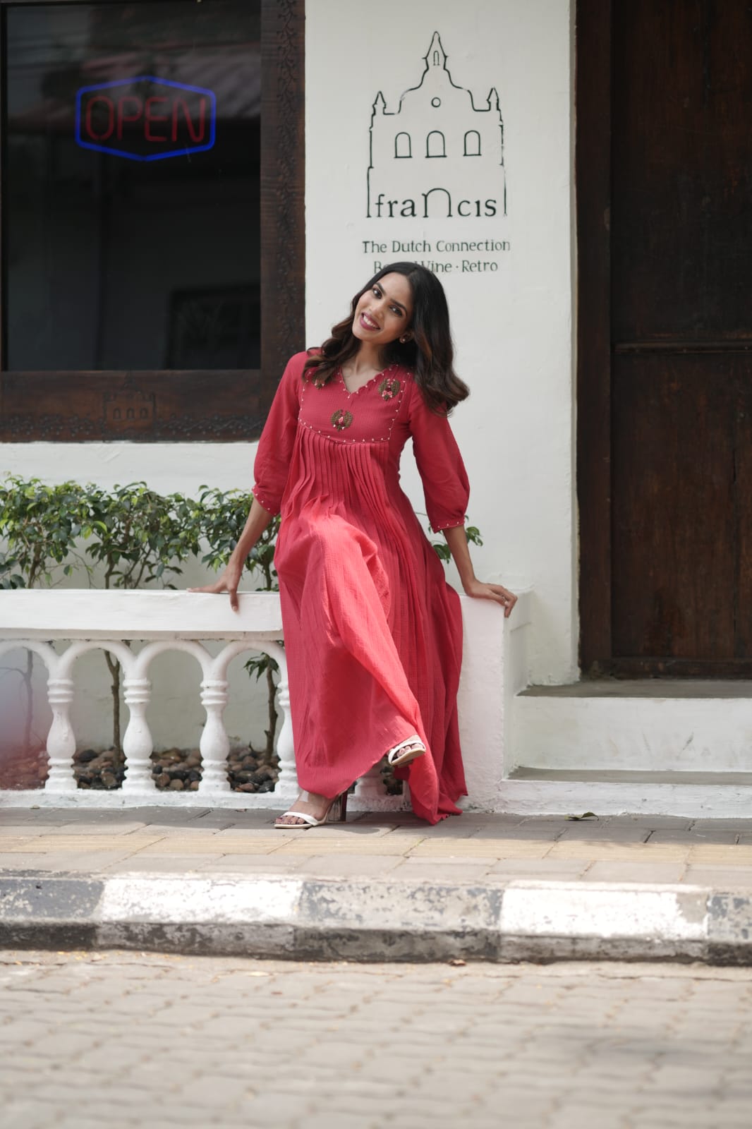 Handworked Pleated Kurta