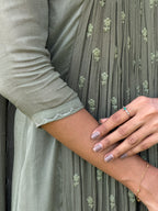 Handworked Pleated Kurta with Dupatta