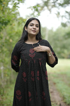 Designer Pleated Cotton Kurta