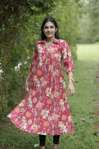 Designer Gathered Cotton Kurta