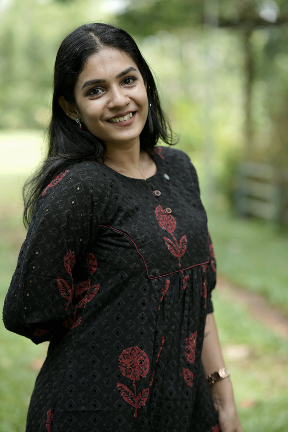 Designer Pleated Cotton Kurta