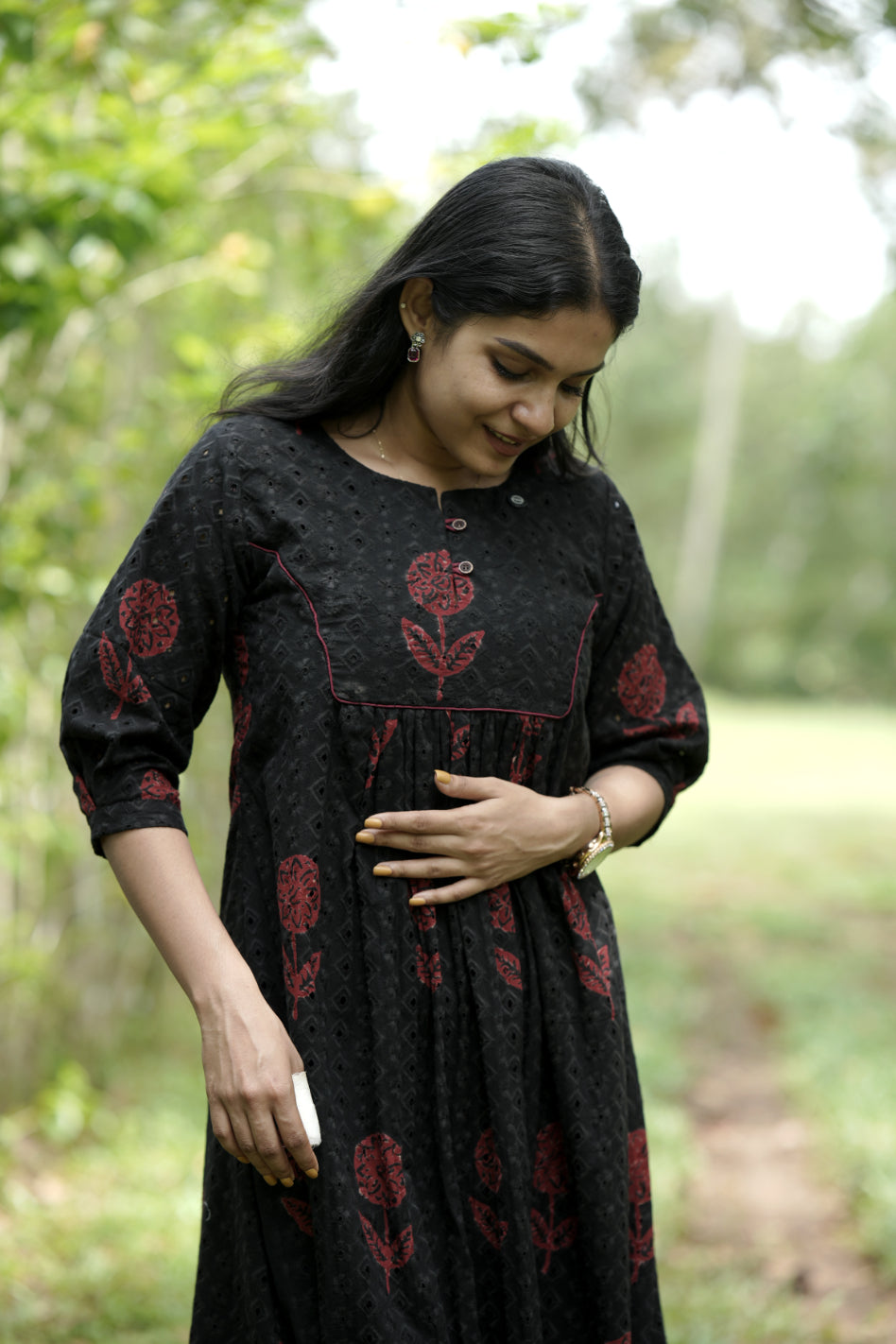 Designer Pleated Cotton Kurta