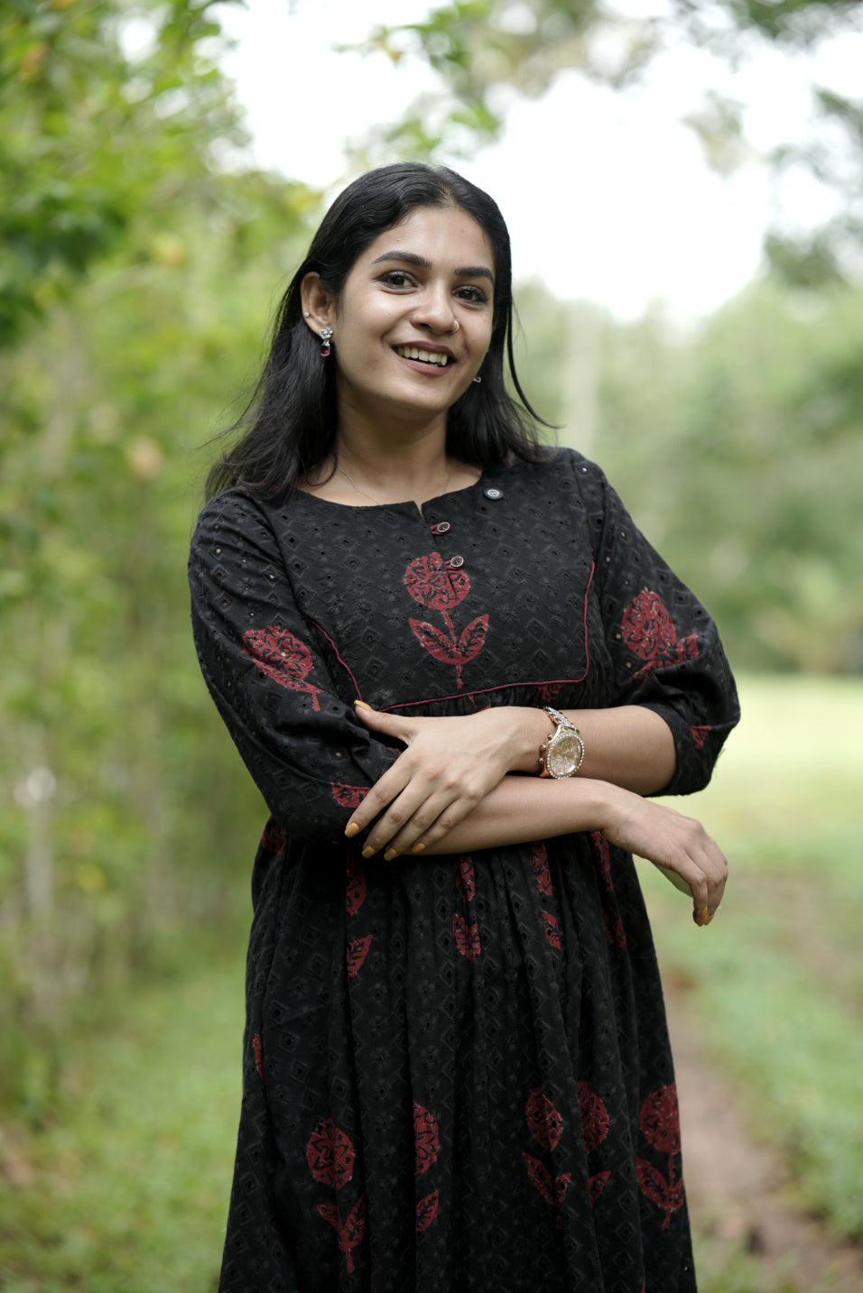 Designer Pleated Cotton Kurta