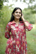 Designer Gathered Cotton Kurta