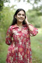 Designer Gathered Cotton Kurta