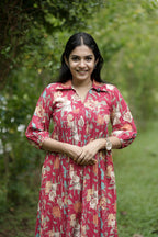 Designer Gathered Cotton Kurta