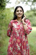 Designer Gathered Cotton Kurta