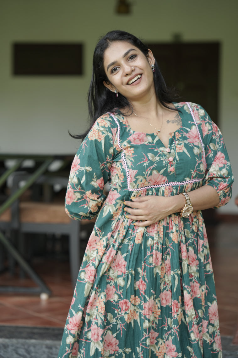 Designer Gathered Cotton Kurta