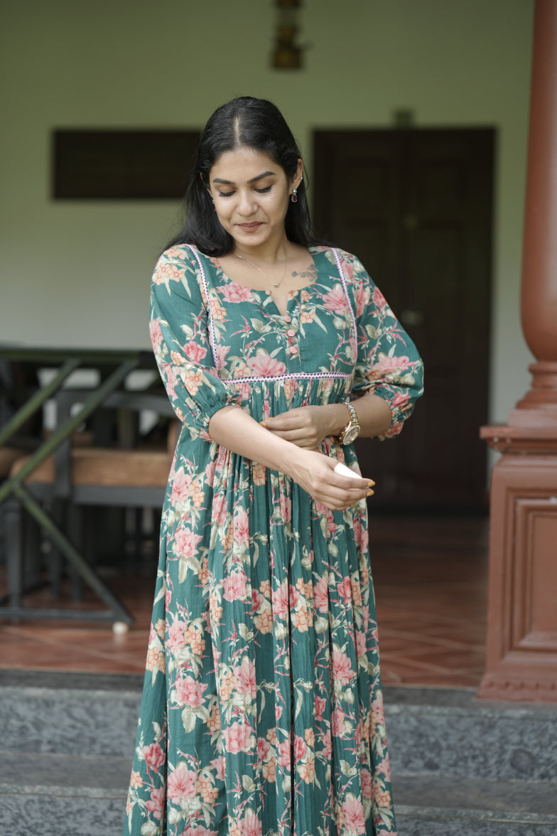 Designer Gathered Cotton Kurta