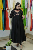 Handworked Panel Cut Kurta with Dupatta