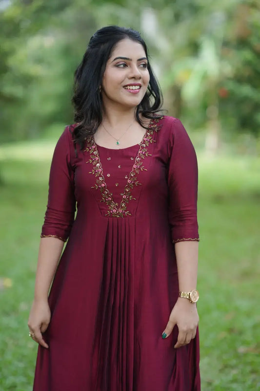 Handworked Pleated Kurta