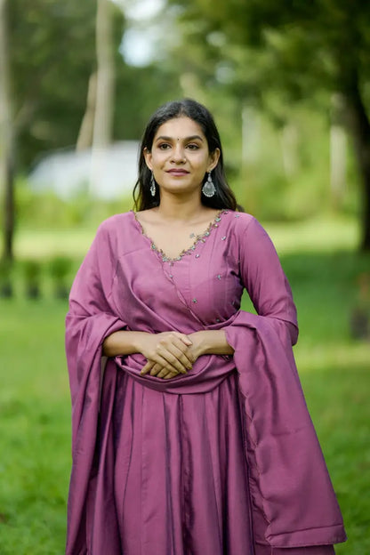 Handworked Panel Cut Kurta with Dupatta