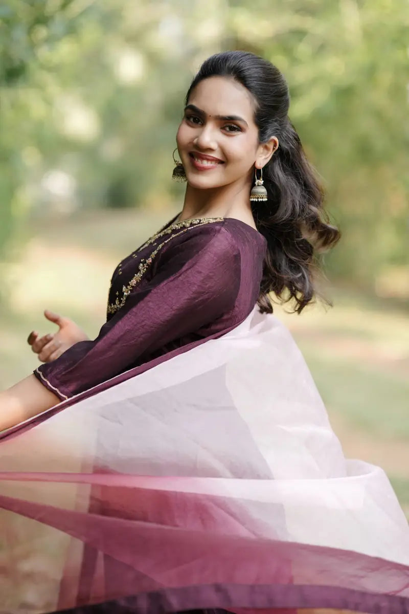 Handworked Panel Cut Kurta with Dupatta