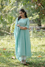 Handworked Panel Cut Kurta with Dupatta