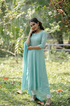 Handworked Panel Cut Kurta with Dupatta