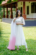 Handworked Pleated Kurta with Dupatta