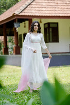Handworked Pleated Kurta with Dupatta