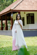 Handworked Pleated Kurta with Dupatta