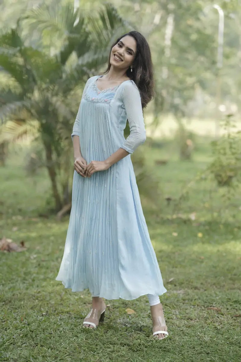 Handworked Pleated Kurta