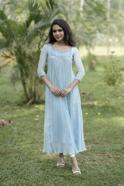 Handworked Pleated Kurta