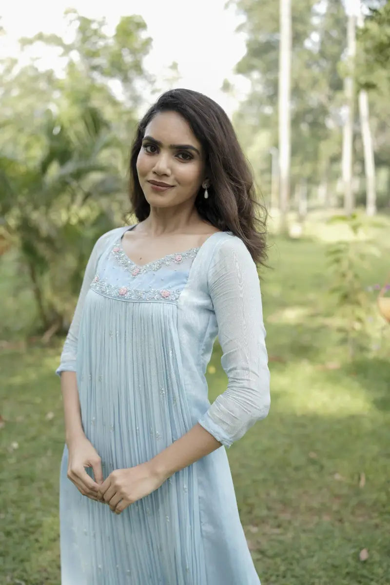 Handworked Pleated Kurta