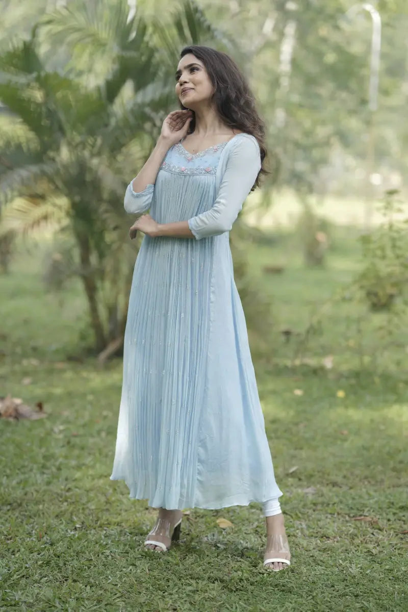 Handworked Pleated Kurta