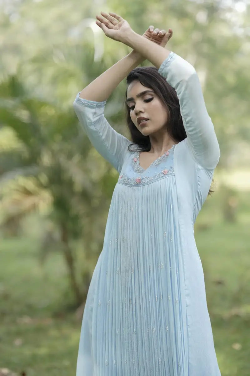 Handworked Pleated Kurta
