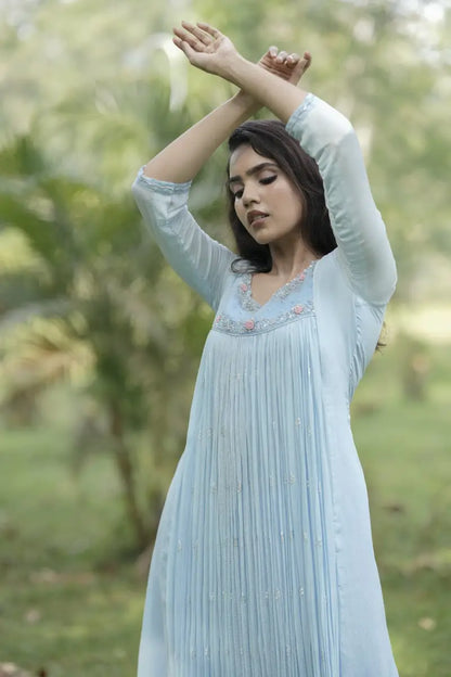 Handworked Pleated Kurta