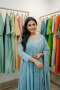 Handworked Pleated Kurta with Dupatta