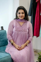 Handworked Pleated Kurta with Dupatta