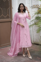 Handworked 3 Panel Kurta with Dupatta