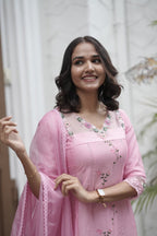 Handworked 3 Panel Kurta with Dupatta