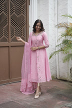Handworked 3 Panel Kurta with Dupatta