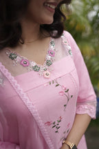 Handworked 3 Panel Kurta with Dupatta