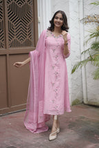 Handworked 3 Panel Kurta with Dupatta