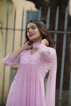 Handworked Pleated Kurta with Dupatta