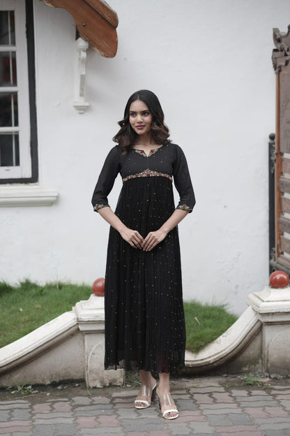 Handworked Pleated Kurta