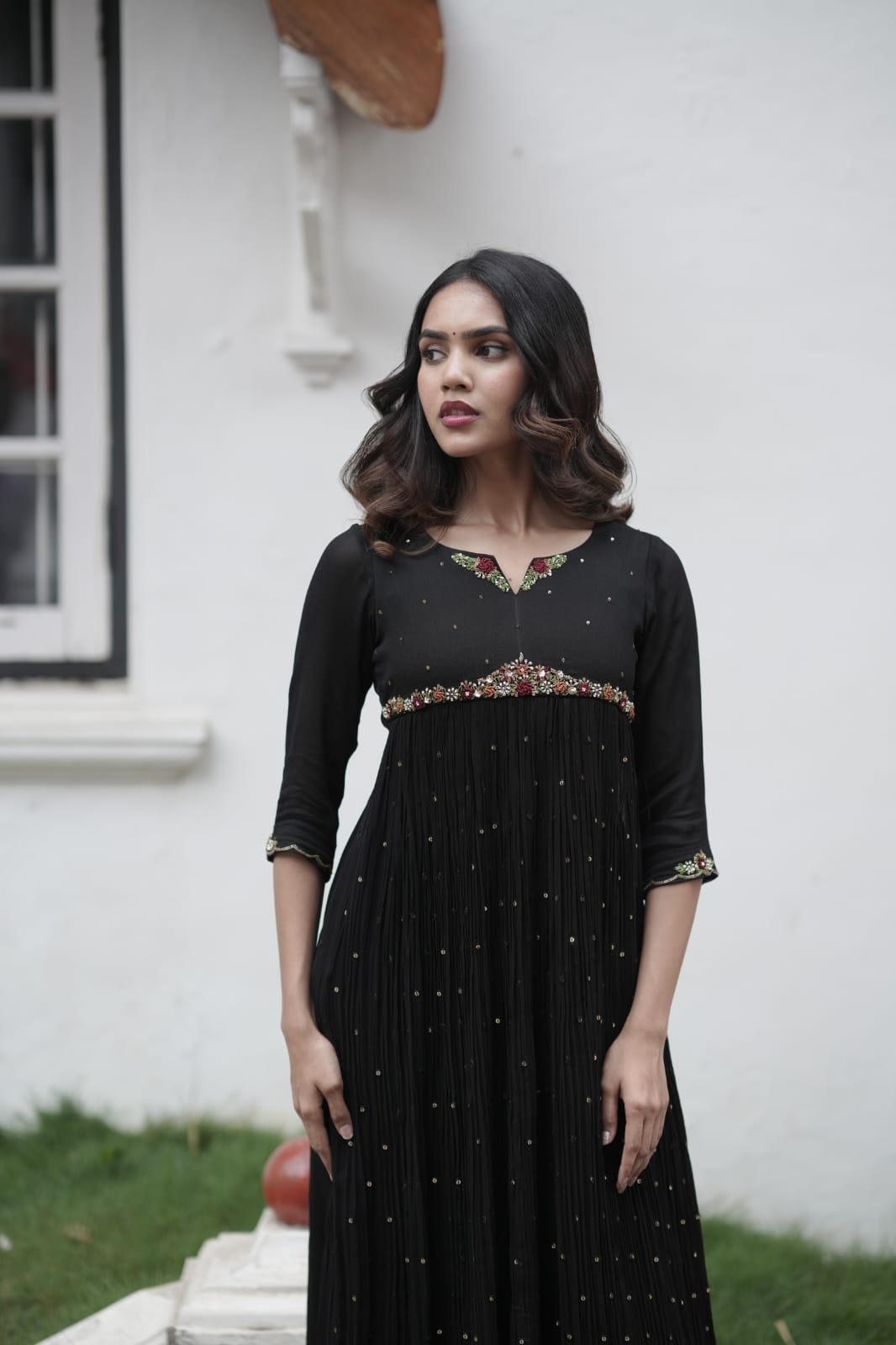 Handworked Pleated Kurta