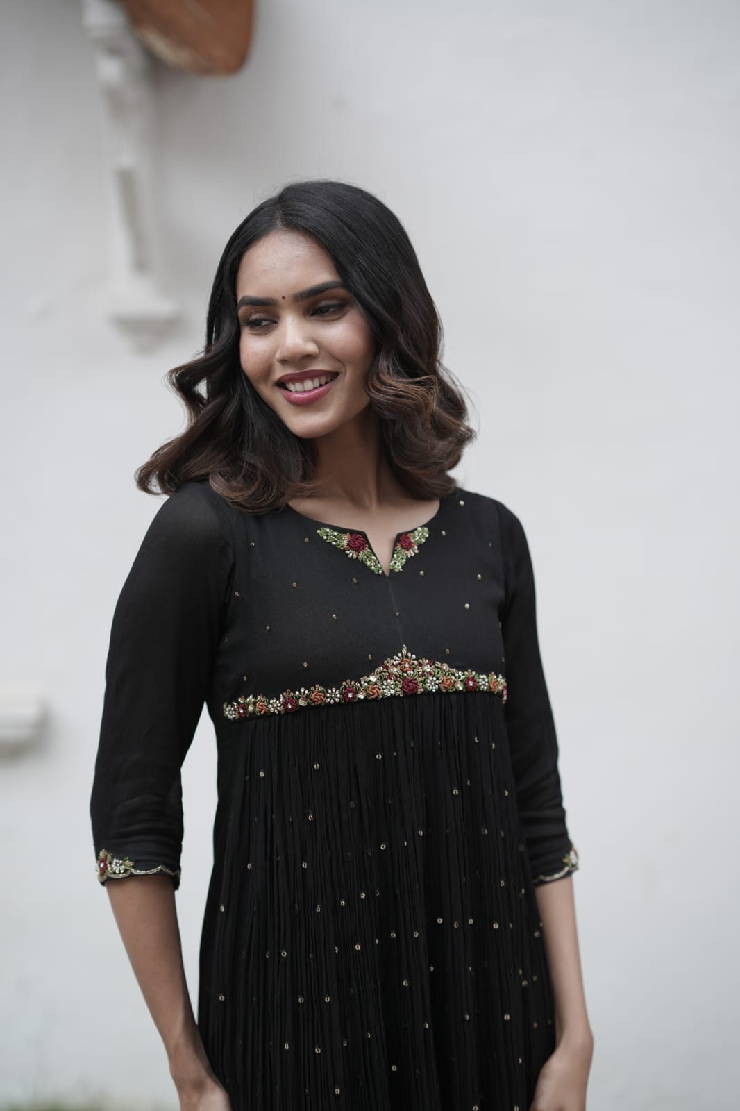 Handworked Pleated Kurta
