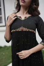 Handworked Pleated Kurta