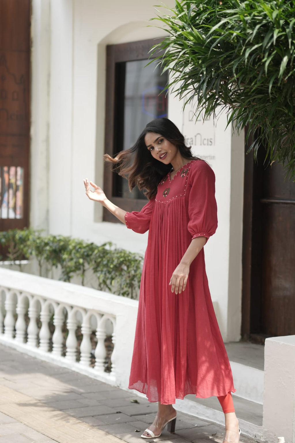 Handworked Pleated Kurta