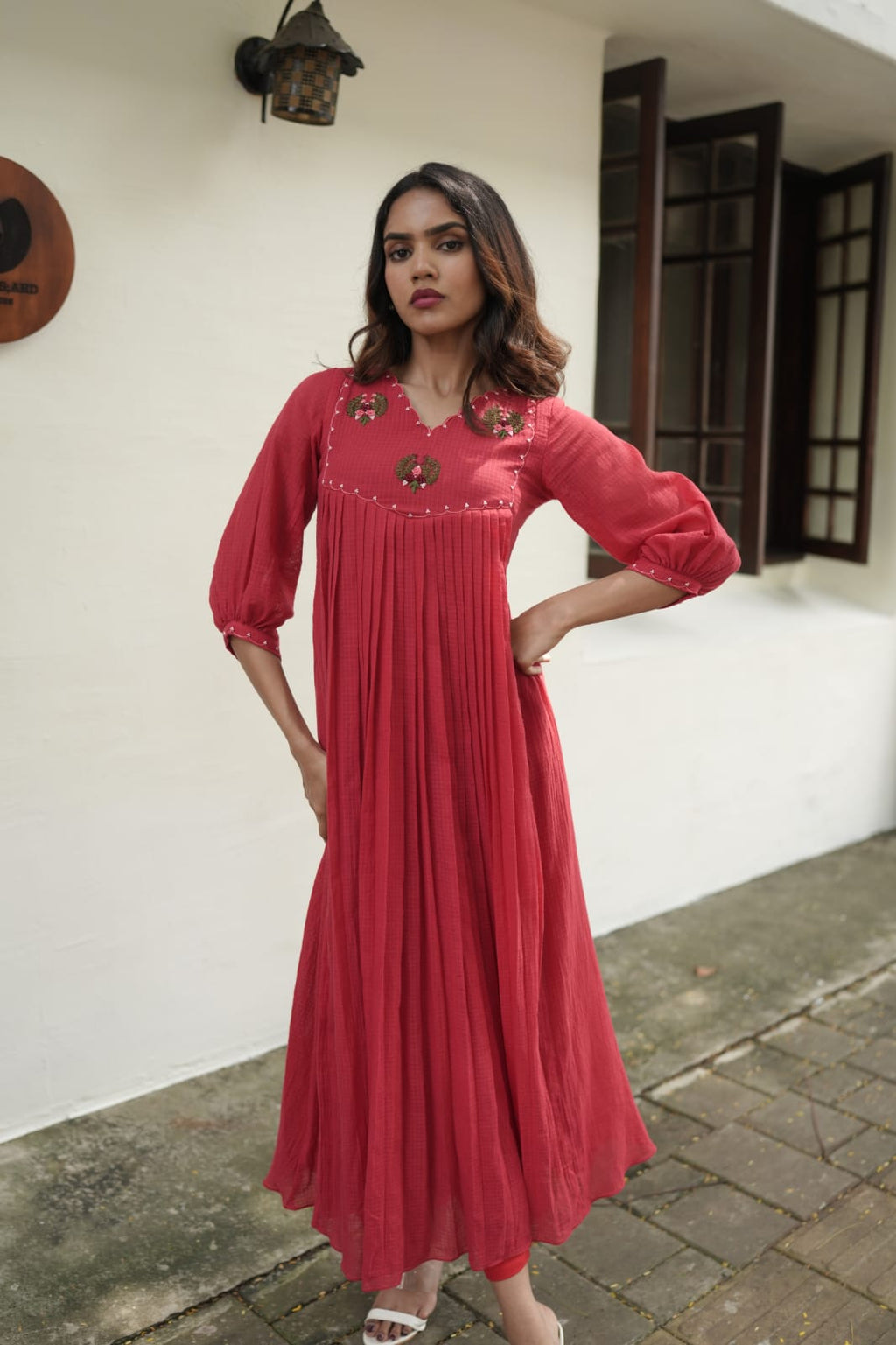Handworked Pleated Kurta