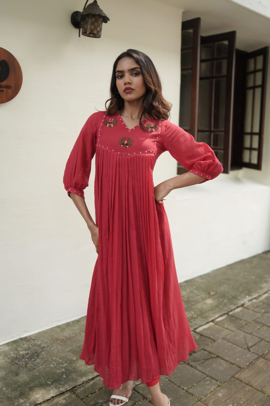 Handworked Pleated Kurta