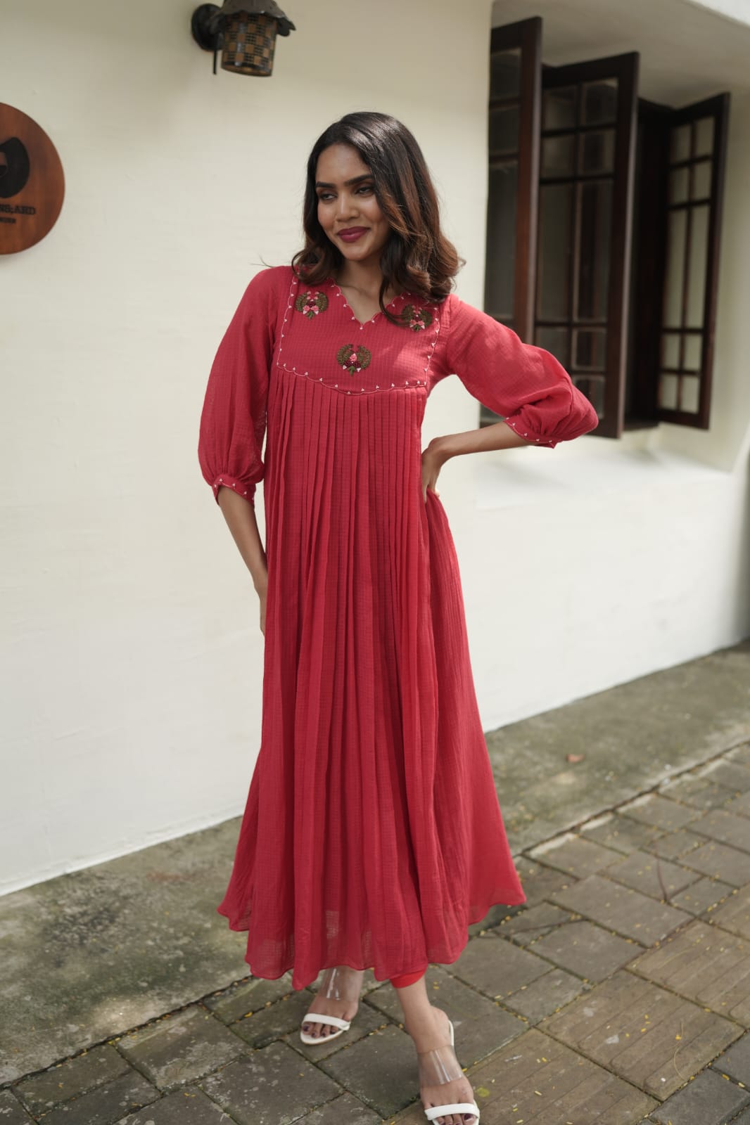 Handworked Pleated Kurta