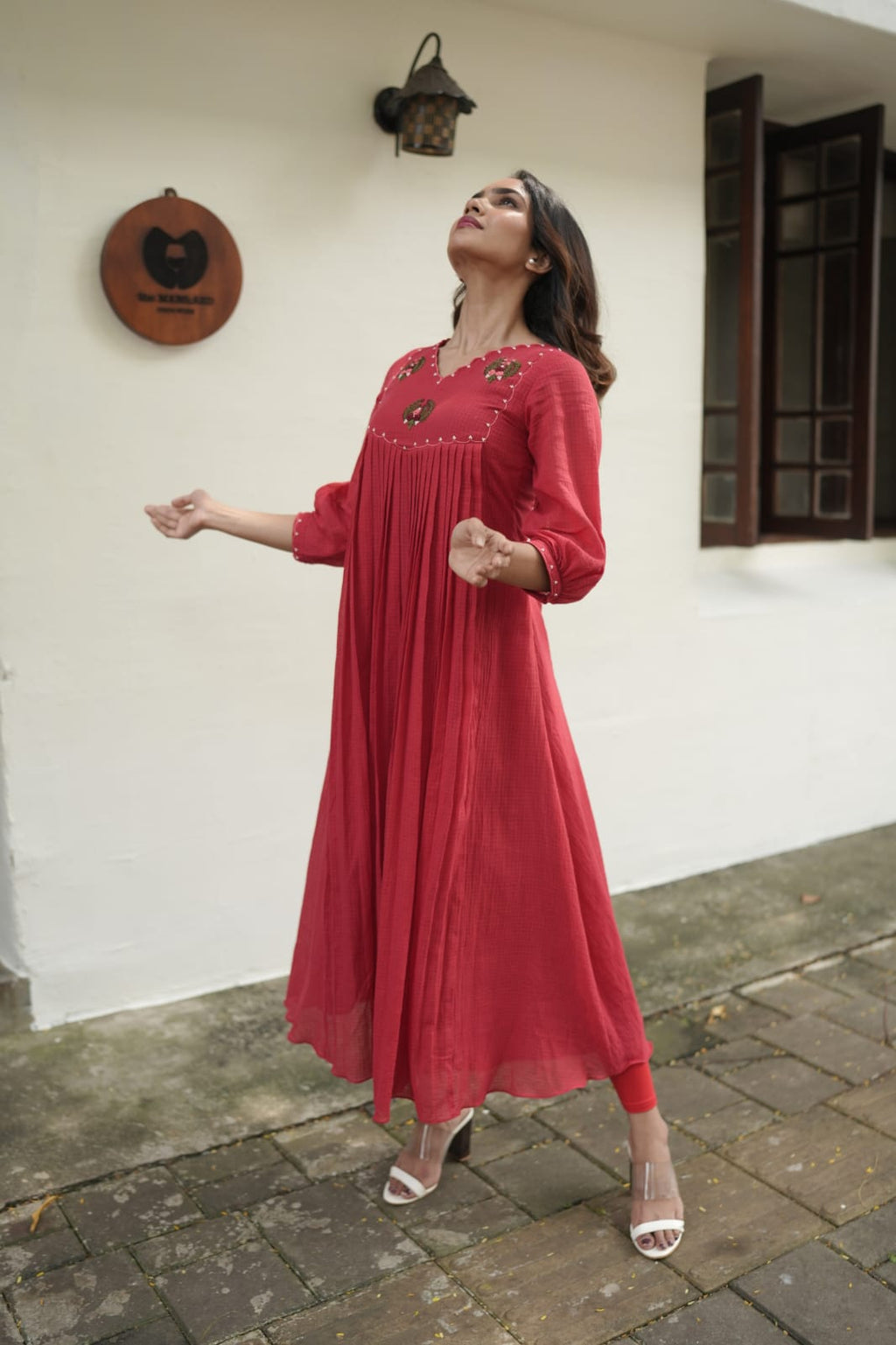 Handworked Pleated Kurta