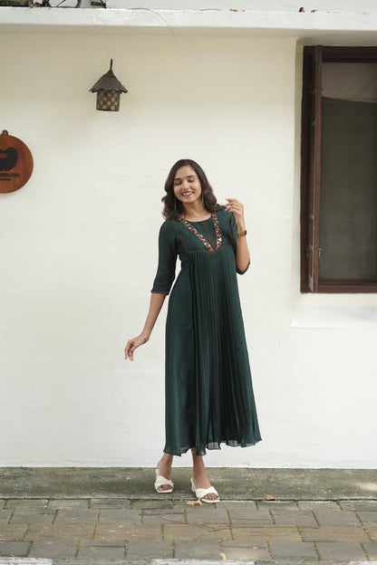 Handworked Pleated Kurta