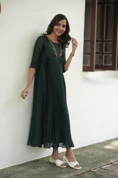 Handworked Pleated Kurta