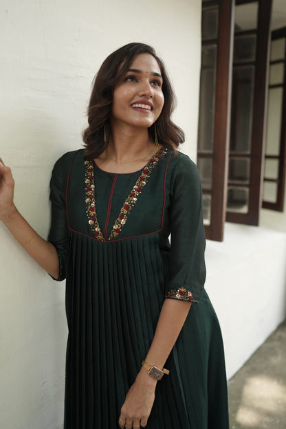 Handworked Pleated Kurta