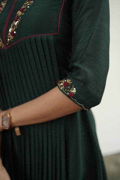Handworked Pleated Kurta