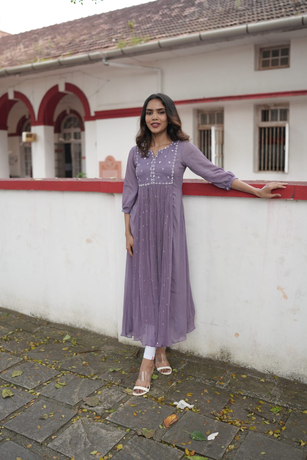 Handworked Pleated Kurta